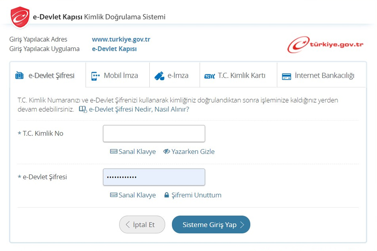 E Devlet Şifresi ile Sigorta Dökümü Alma